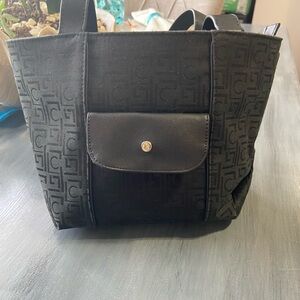 Liz Claiborne Black Embossed Tote